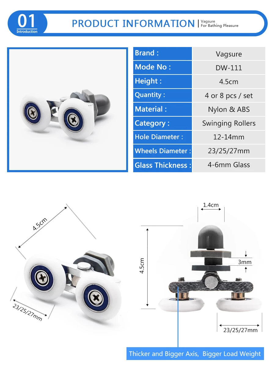 До 4 никель-металл-8 шт./компл. 20/23/25/27 мм качается с двойной скользящей Стекло подшипник шкива двери ролики направляющие колеса для душевая кабина оборудования