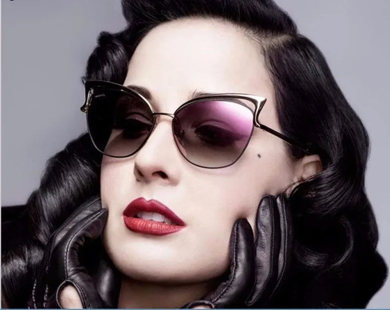 Luxury Cat Eye Sunglasses Women Brand Designer Retro Vintage Sun Glasses For Women Female Ladies Sunglass Mirror Lunettes Oculos (1)