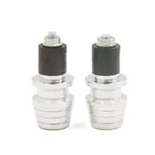 Uxcell 2 шт. алюминиевый сплав 6 мм резьба Диаметр мотоцикла Руль Торцевая Крышка Серебряный тон