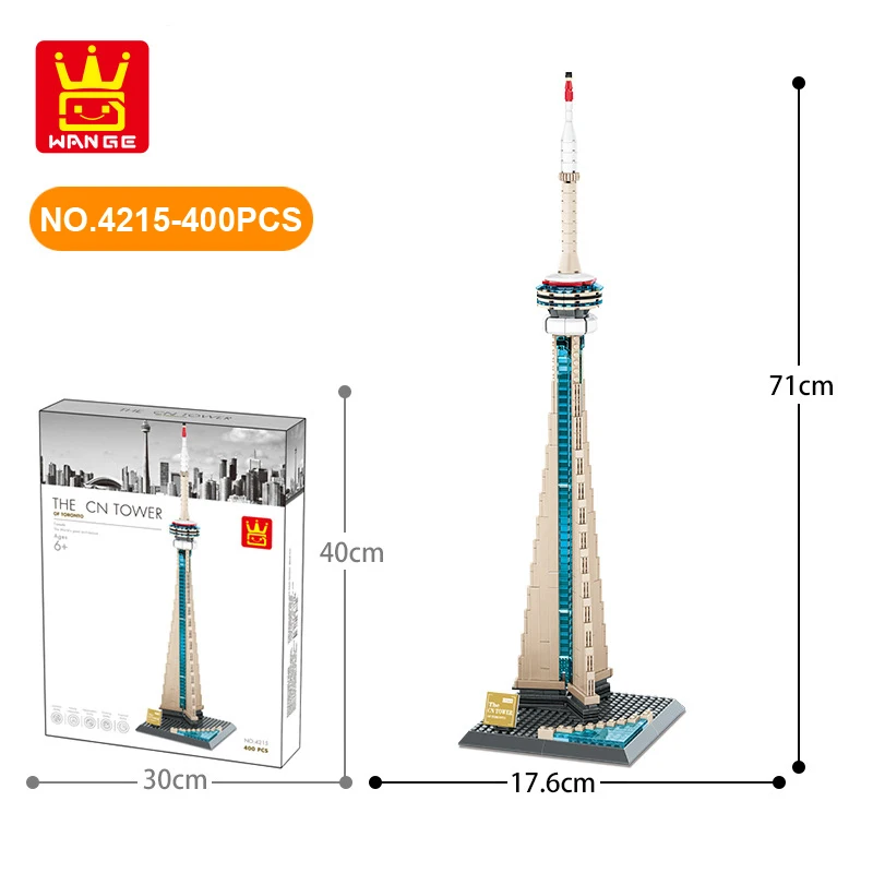 WANGE всемирно известная архитектура строительные блоки Лондон Париж башня мост кирпичи развивающие игрушки для детей Подарки - Цвет: 4215 NO ORIGINAL BOX