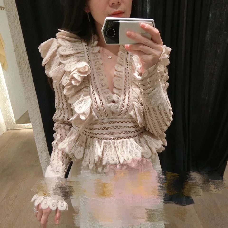 2019 summer lace short tops are sexy and elegant nice have temperament | Женская одежда