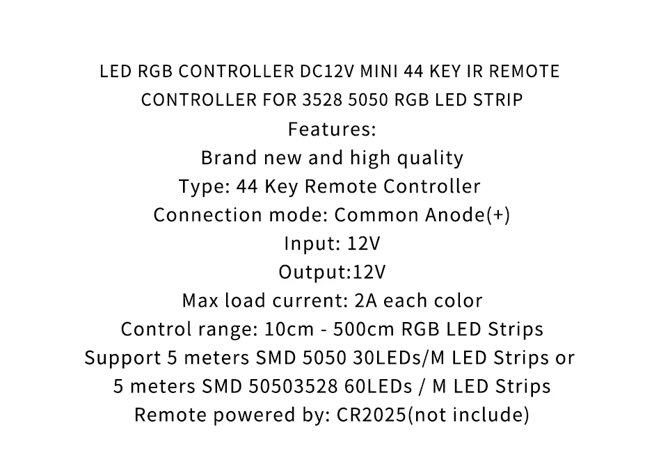 Светодиодный ИК Мини-44/24key Управление; Вход DC12V дистанционного Управление Диммер для 3528 5050 Светодиодная лента RGB светодиодный лента