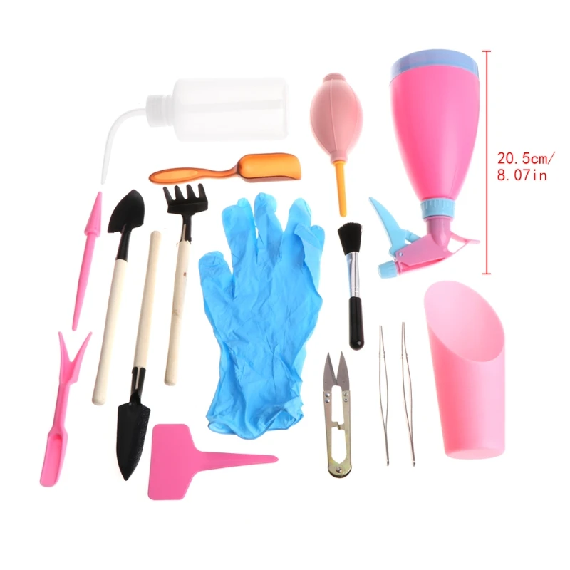 

21Pcs Mini Gardening Hand Tools Set Succulent Plants Watering Bottles Miniature Succulent potting tools Watering Cans