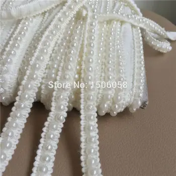 

5 Yard/Lot Beaded Lace Trim Diy Handmade Wedding Dress Clothes Accessory Decoration Lace FabricYN358