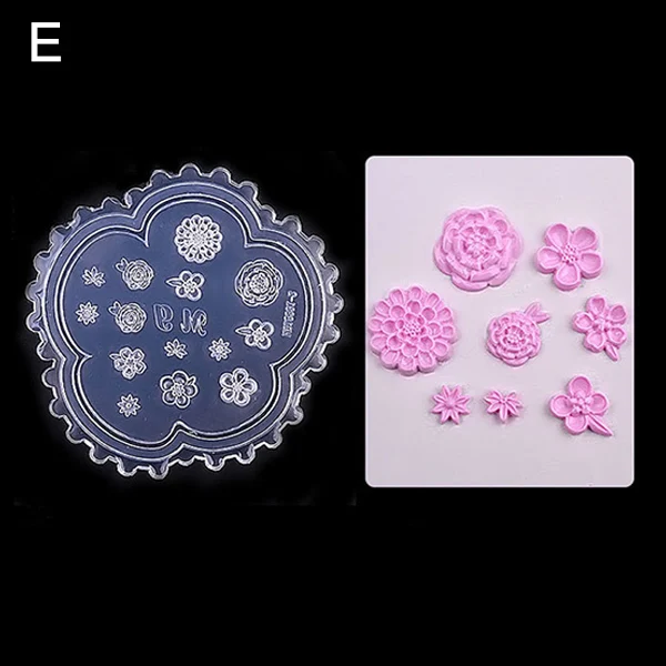 3D дизайн ногтей украшения DIY силиконовые формы скульптура цветы формы шаблон инструменты 789