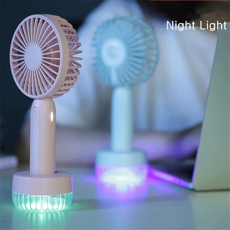 Firefly портативный мини-вентилятор 3 скоростной Ручной USB Перезаряжаемый вентилятор воздушного охлаждения с ночным освещением для дома на открытом воздухе охладитель воздуха