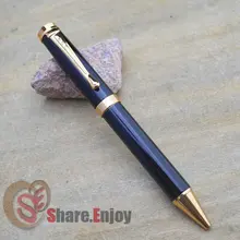 Шариковая ручка Jinhao 500 глянцевая черная Золотая отделка