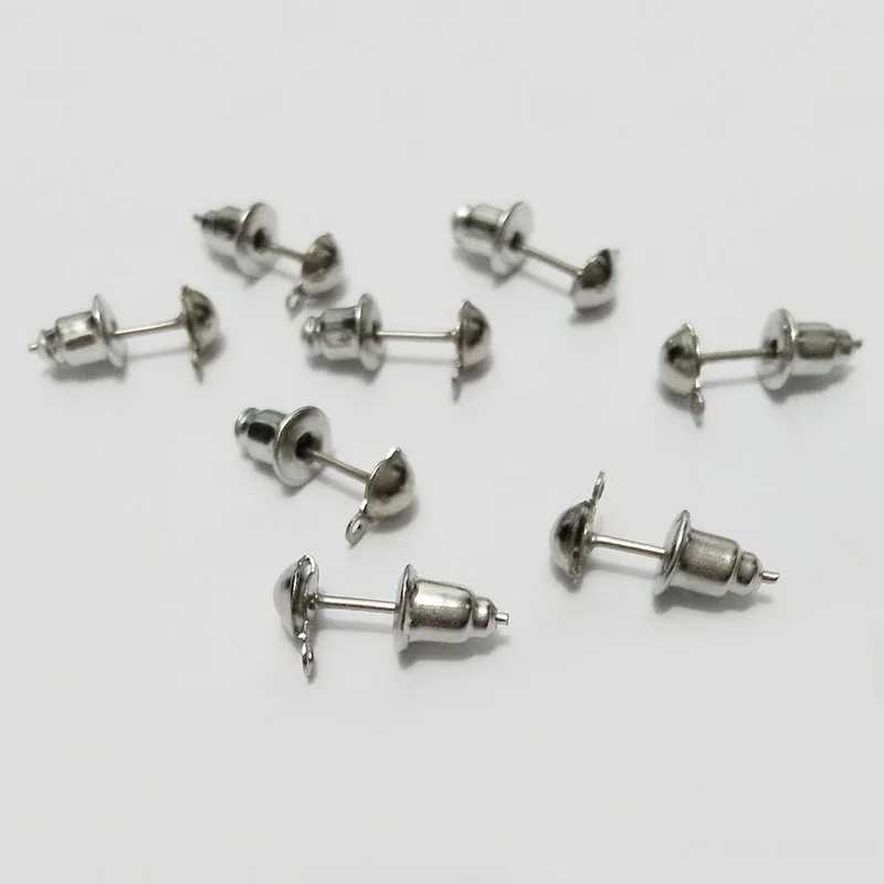 Серьги для ювелирных изделий застежка серег полушаровые шпильки с