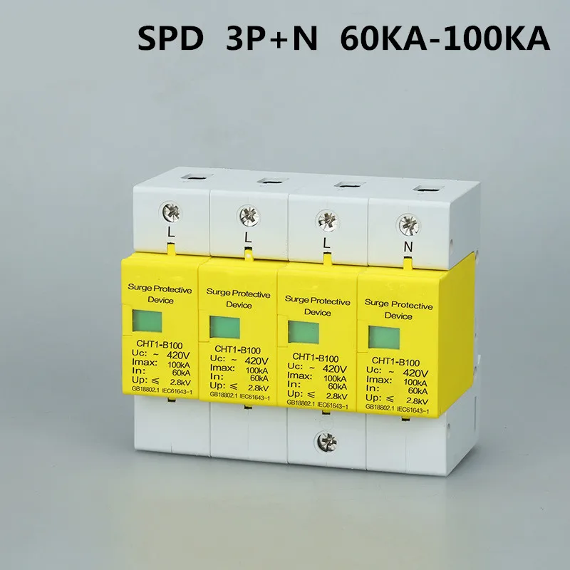 

Circuit Breaker SPD 60KA~100KA 1P 2P 3P 4P 4 pole 100KA House Protector Low-voltage Arrester Surge Protective Device