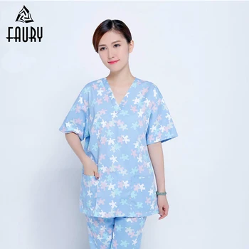 

Hospital Surgical Nurse Uniforms Gown Washing Set Short Sleeve Summer Medical Clothes Doctor Beauty Dental Spa Overalls