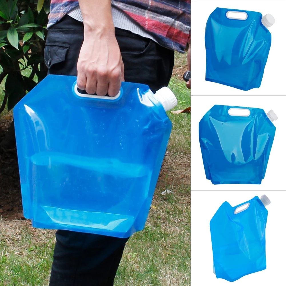 

5L Car Water Carrier Container Outdoor Foldable Folding Outdoor Camping Hiking Picnic BBQ Tool Collapsible Drinking Water Bag