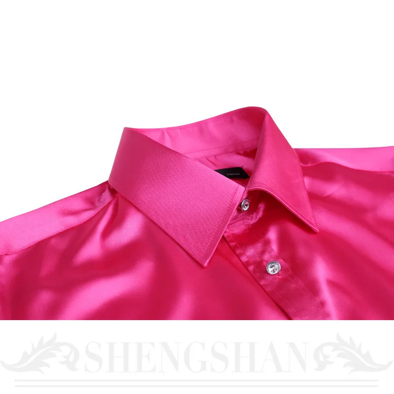Новые мужские Танцы рубашка конкурсное выступление Бальные Современная Сальса Танго, Самба латинские мужские Танцы рубашки розового цвета