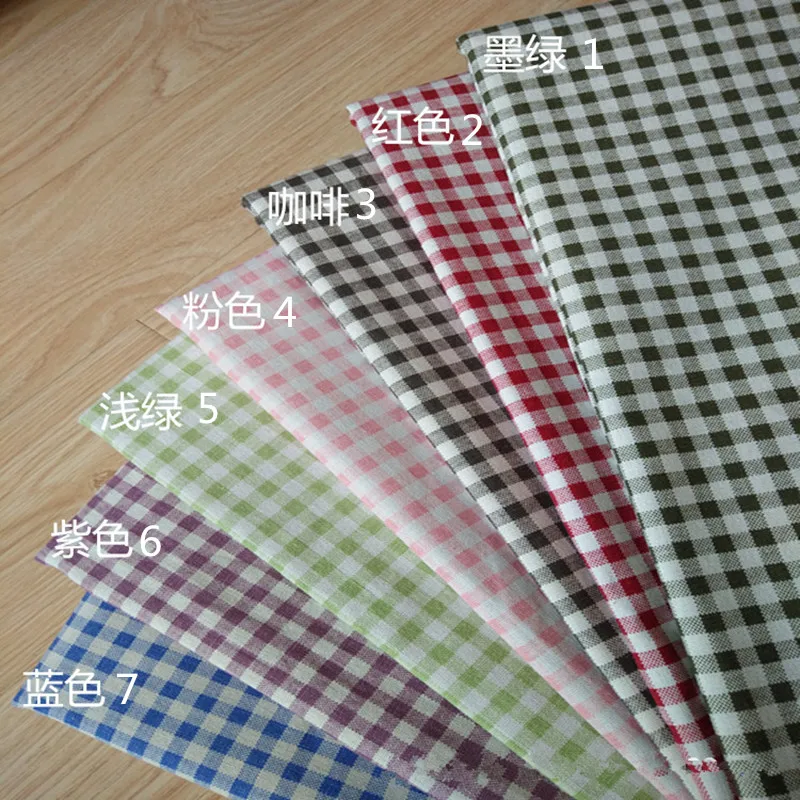 DAXIAOBU 50x150cm Cotton Linen Fabric Print Check Plaid DIY Bag Table Cover Cushion 170112b | Дом и сад