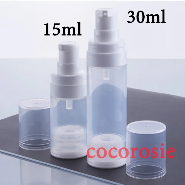 

50pcs/lot 30ml Empty Clear Airless Pump Bottle Cosmetic Container Vacuum Bottles Airless bottles For Body Lotion,Serum