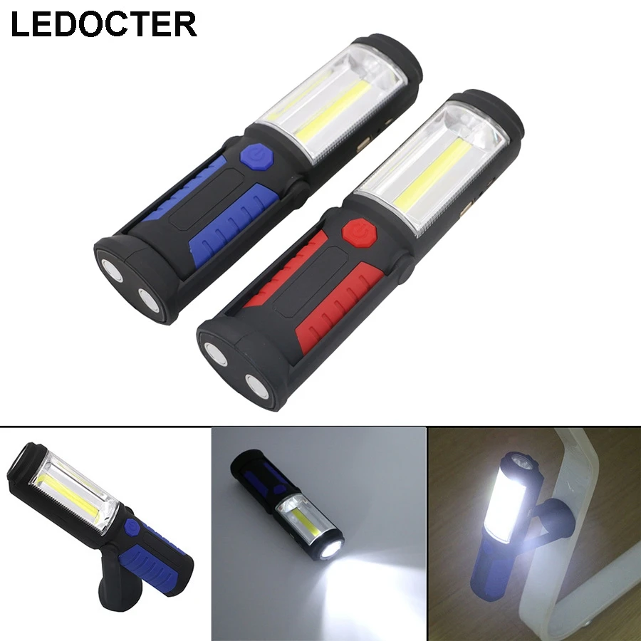 Portable High Bright COB LED Flashlight Hand Torch Work Light