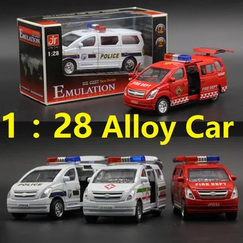 

HOT Music and Flashing alloy Car Toys New 1:28 Scale Diecast Car Model Toys Police Edition Metal Pull Back Car Toy For Kids/Gift