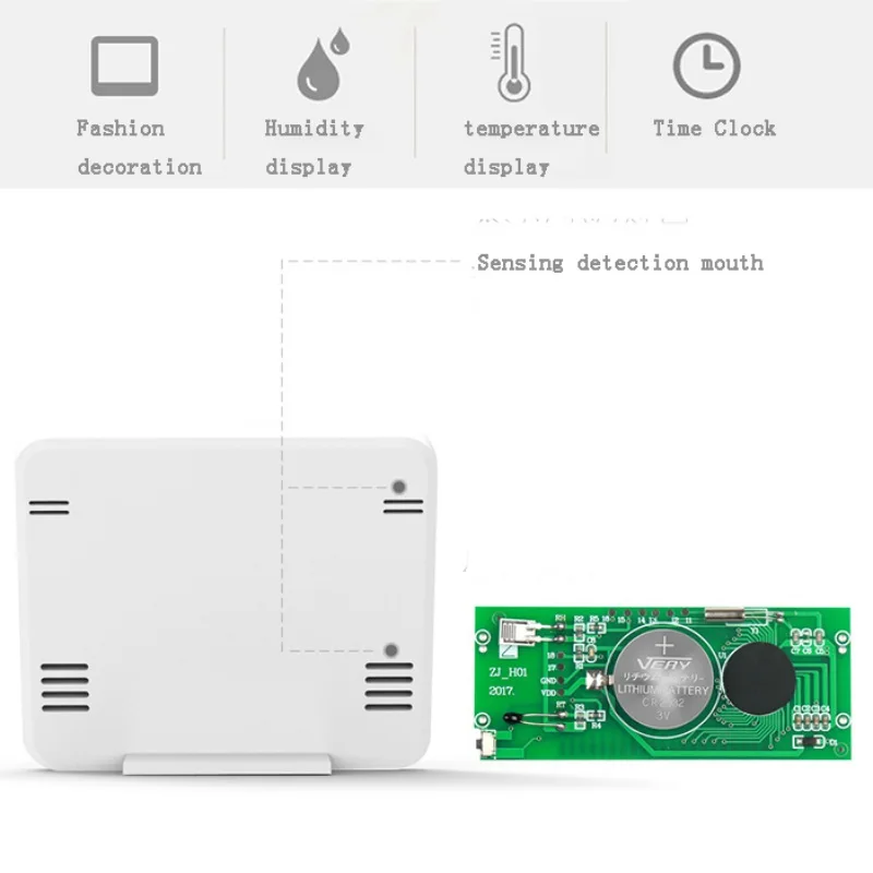 Цифровой термометр на батарейках, сигнализация гигрометра, часы для помещений, Термогигрометр с температурным манометром