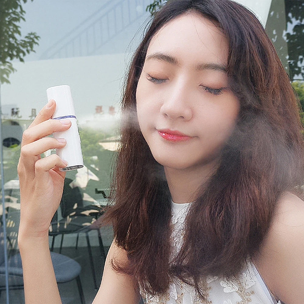 

Portable Nano Facial hydration Spray beauty steaming face meter USB charging facial humidifier with Mirror -Fast Shipping
