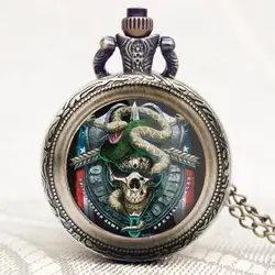 Модные стекло купол армии спецназ тема кварцевые карманные часы США Fob часы с цепочки и ожерелья Цепь для мужчин для женщин