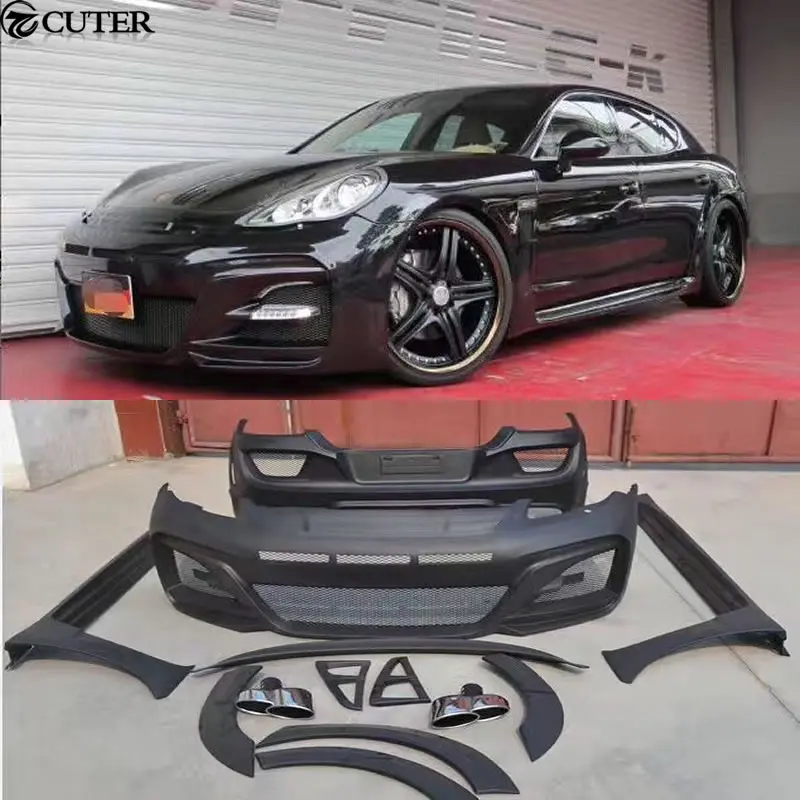 

FRP Car body kit front bumper rear bumper side skirts rear spoiler Wheel eyebrows for Porsche Panamera 970 WALD body kit 10-15