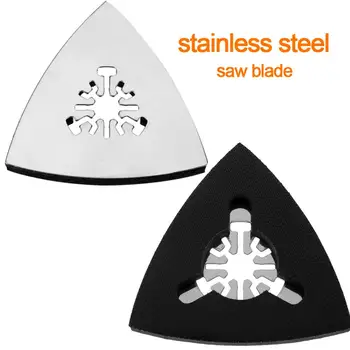 

1PCS 80mm Triangular Sanding Pad Oscillating Multi Tools Stainless Steel Rotary Tools for big opening,Power Tool