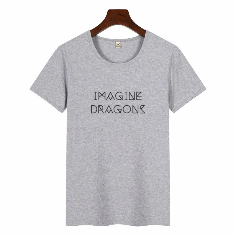 Summer Female Imagine Dragons Korean Style TShirt O-neck Hipster ShortSleeve Tops Unisex Streetwear Graphic Tees Women Harajuku
