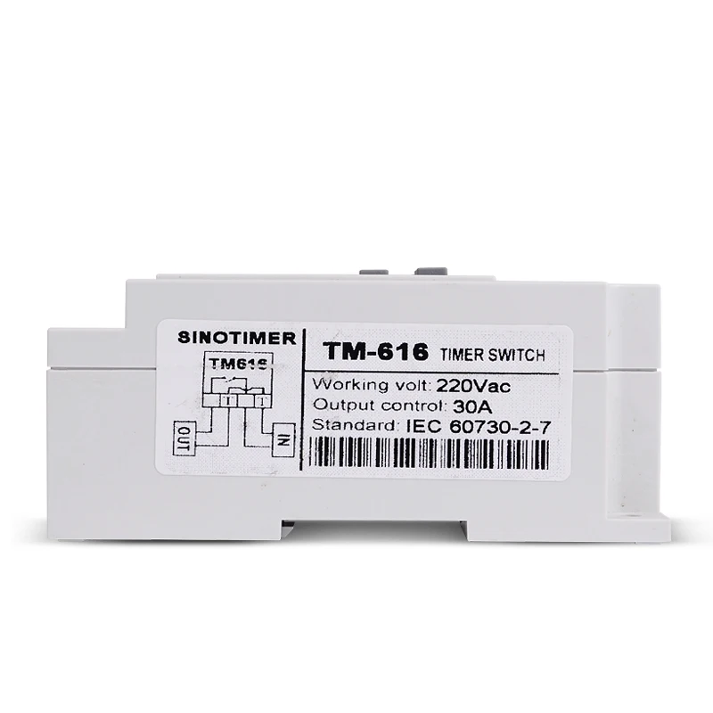 TM616W 30AMP 12V DC AC 110V 220V AC Еженедельный программируемый цифровой переключатель времени реле управления таймером на din-рейке