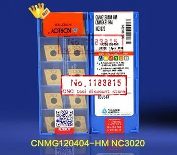 

Free shipping Korloy CNMG120404 HM NC3020 10PCS hard alloy inserts MCLNR/MCKNR for processing steel