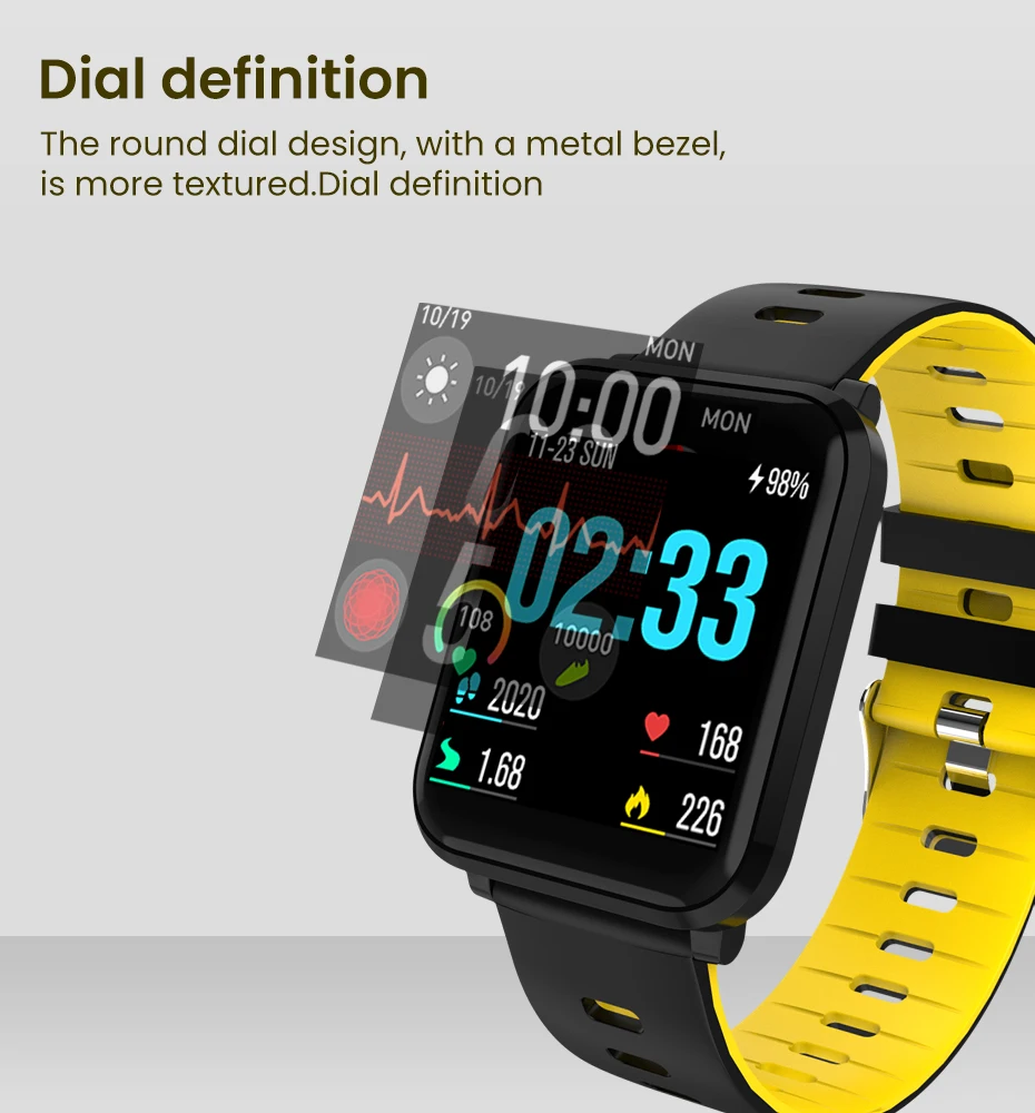 K10 Smart Watch IP68 Waterproof Men Women Blood oxygen Blood pressure Fitness Tracker Message Call Reminder Sport Smartwatch