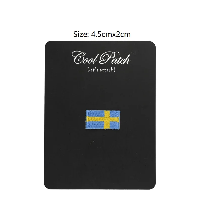 

Sweden National Flag Emblem Iron On Patches Embroidered Backpack Country badge