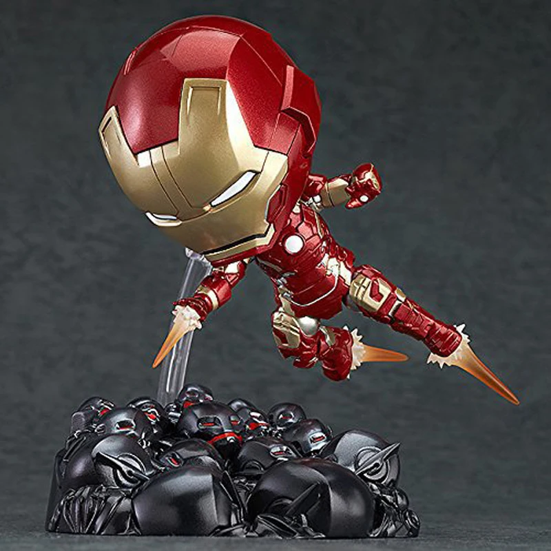 

Nendoroid 543 Mark43 Marvel Avengers Cute IronMan Tony Stark Set PVC Action Figure Collection Model Toys
