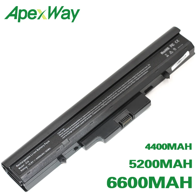 ApexWay 8 ячеек Аккумулятор для ноутбука hp 510 530 HSTNN-IB45 RW557AA 441674-001 443063-001 443063-001 аккумулятор большой емкости HSTNN-FB40 HSTNN-IB44