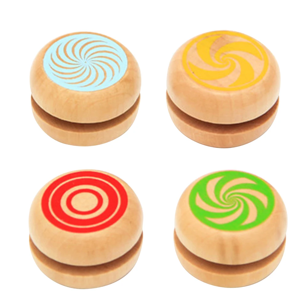 

1PC Baby Classic Toys Wooden Yoyo Toys Kids Intelligence Educational Toy Hand-Eye Coordination Development Yoyo Toy Random Color