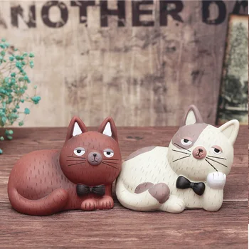 

New Exotic Ornaments Piggy Bank Cat Piggy Bank Resin Crafts Student Gift