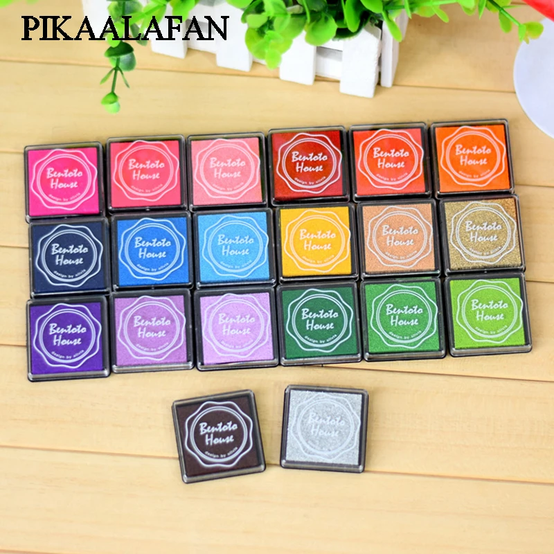 20 красочных DIY отпечатков пальцев Чернила Pad Inkpad штампы Inkpads чернил и колодки
