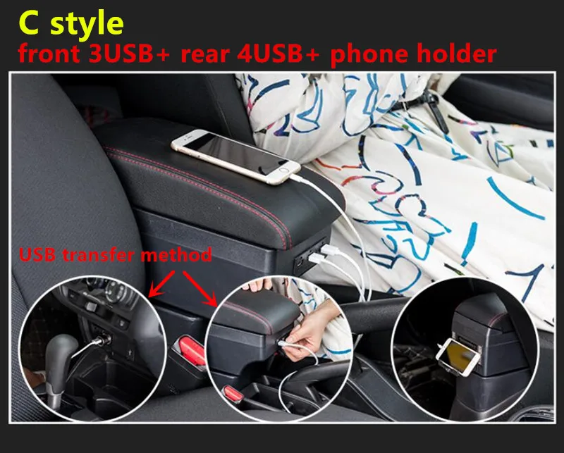 Для Nissan Juke подлокотник коробка центральный магазин содержимое коробка с подстаканником пепельница USB Juke Подлокотники коробка