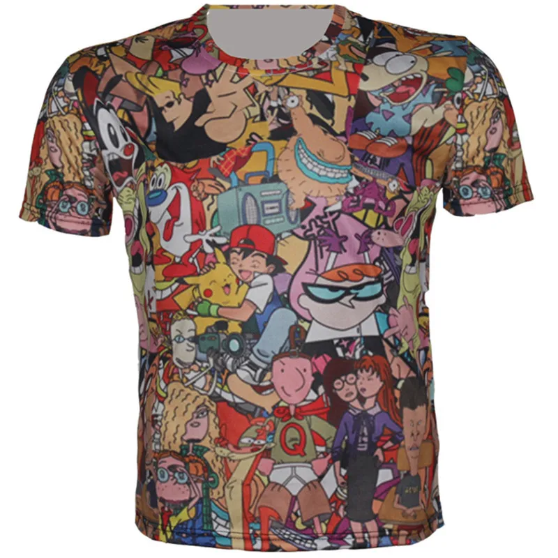 2018 Summer Children New Fashion Clothes Cartoon Print 3D T-Shirt Cool Boy Girl Casual Short Sleeve Fit Height 95-155CM | Детская одежда