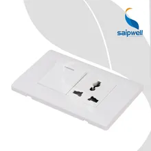 250 В 10A стены пластиковые розетка и выключатель, 1 gang переключатель и разъем питания панель(SP-E3-09
