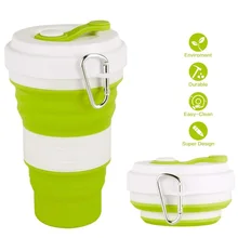 Складная Силиконовая кофейная чашка герметичная 550 мл без бисфенола эко портативная пищевая Складная кружка многоразовая складная дорожная чашка