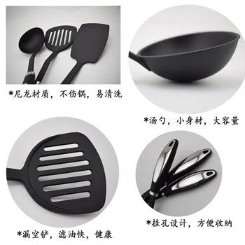 

3 Piece Home Kitchen Sets Cooking Tools Nylon Spatula Spoon Utensils Cookware