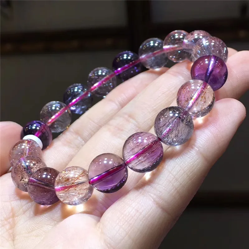 Natural Super Seven Melody Stone Rutilated Quartz Bracelet (5)