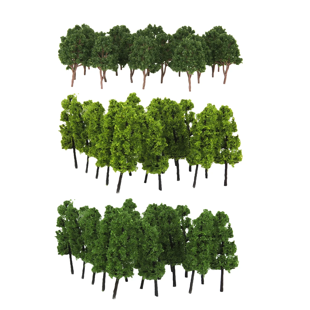1/200 Train Model Trees & 1/150 Plastic Train Layout Scenery Model Trees Train Set Accessories Mini Scenery Landscape Trees