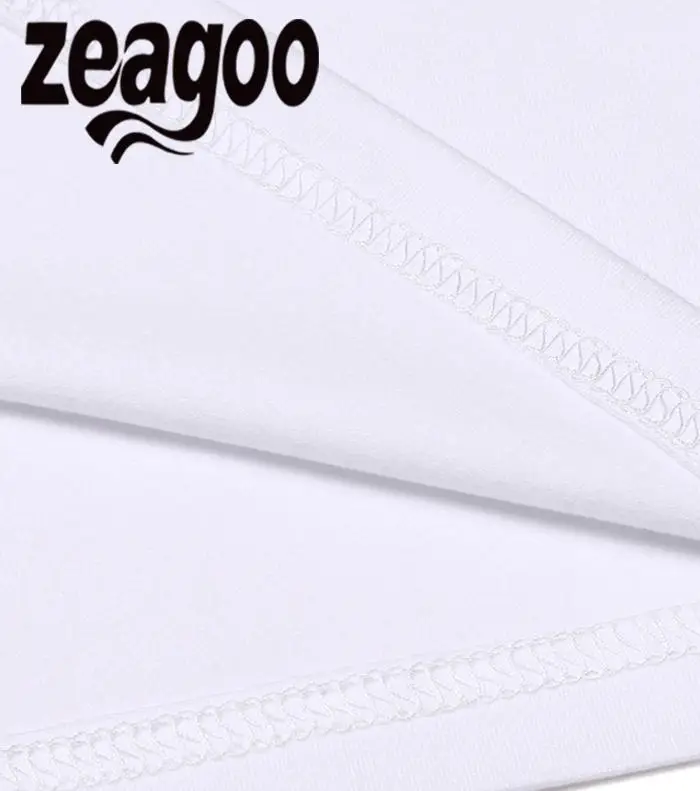 Zeagoo Кристалл Повседневное одноцветное Plain Crew Neck Slim Fit мягкий короткий рукав