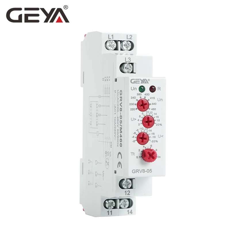 Free Shipping GEYA GRV8 05 Voltage Protection Relay with Phase Sequence