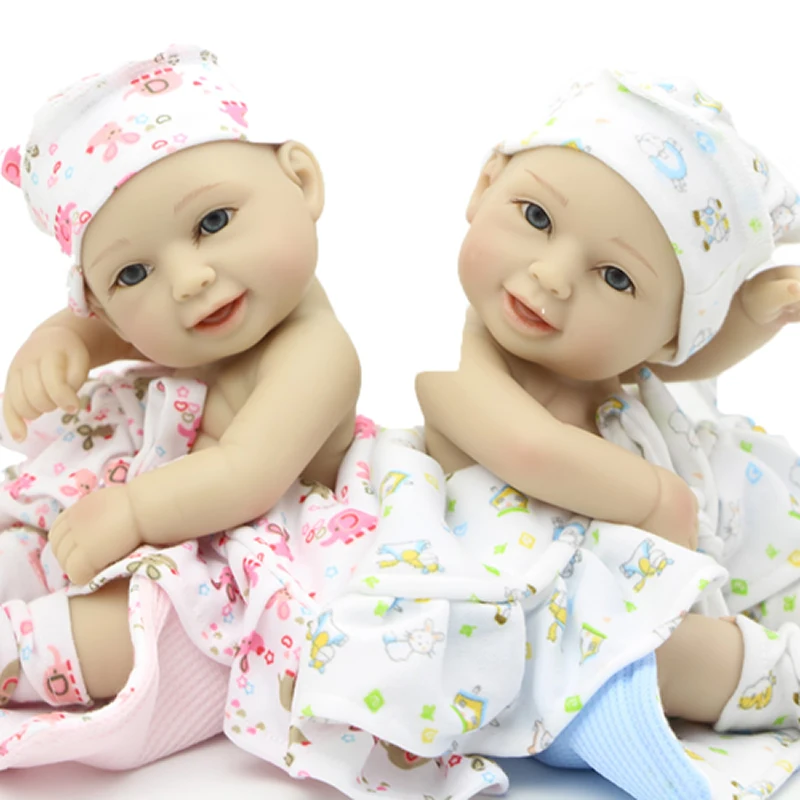 NºTiny Smiling Newborn Doll ᗖ Twins Twins Full Silicone ...