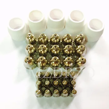 

35pcs CUT80 LG80 80A inverter plasma cutter P80 cutting gun consumables or accessories Shield cups Electrodes Tips