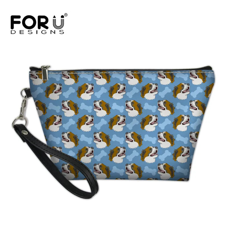 FORUDESIGNS женская косметичка с изображением Бернара собаки чехол для косметики