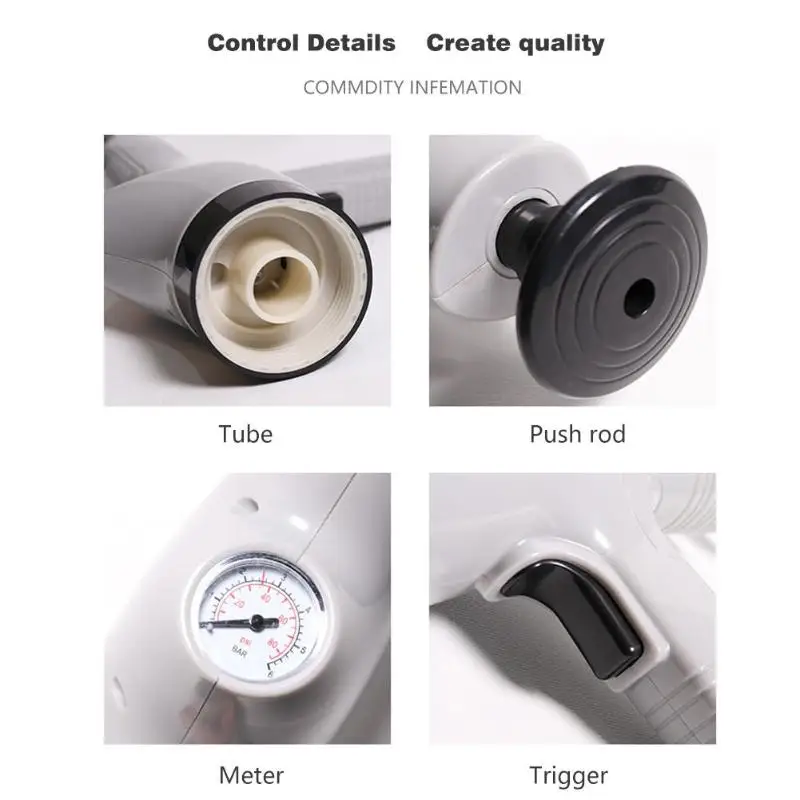 Воздушный сливной бластер, пневматический распылитель, дренажный забор, дренаж, засоренный, мощный Плунжер, открывалка, дозатор с насосом для очищения для туалета, ванной комнаты