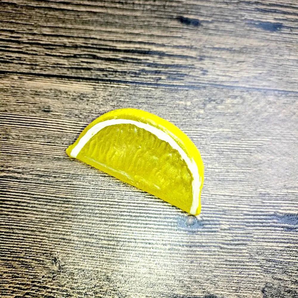 

Decor Lifelike Props Kitchen Fruit Decoration 6 pcs Artificial Lemon Plastic Party Club Slices 6x Fake Stylish
