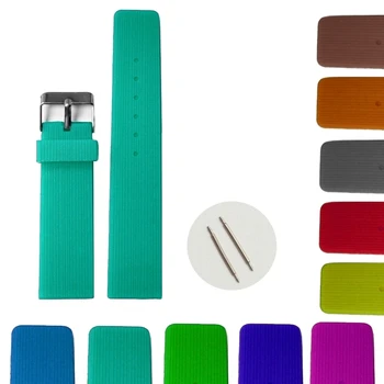 

22mm Blue Ivy Color Silicone Jelly Rubber Unisex Watch Band Straps WB1071A22JB